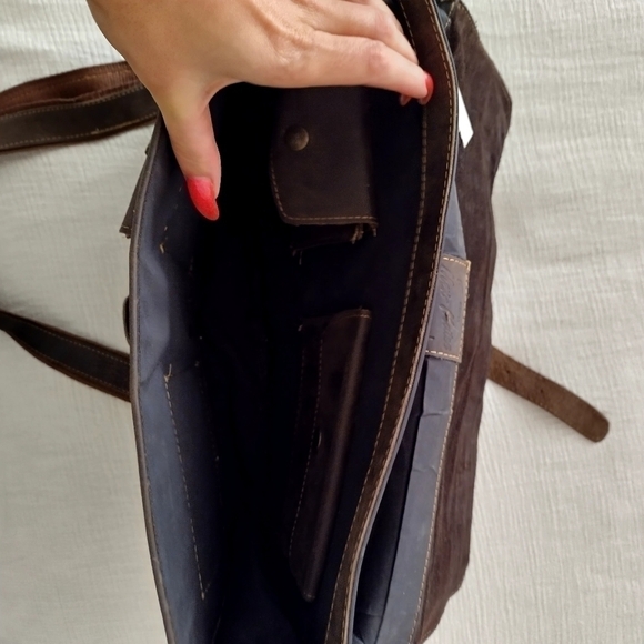 Mex Mates oiled Mexican leather men's messenger briefcase - Picture 4 of 11